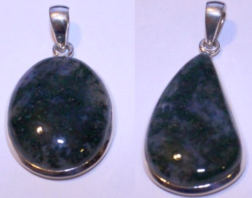 Moss Agate Cabochon (Sterling)