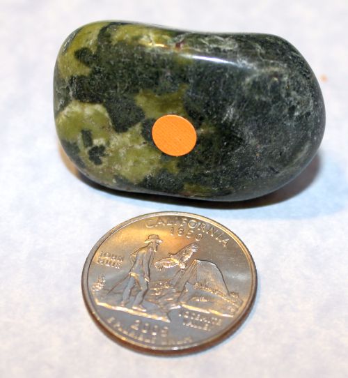Nephrite Tumbled - 4 XLarge (Orange Dot)