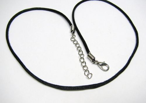 Cord Satin 18 to 20 inch Black Lobster Clasp